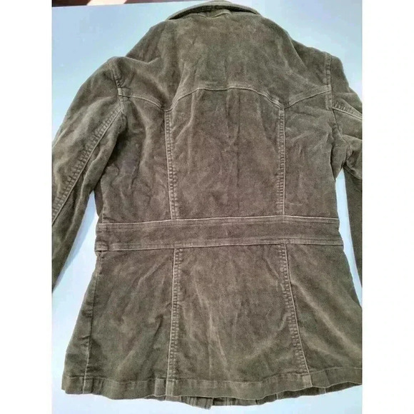 Cotton Jacket Womens Cord Chunky Pockets Boho Brown Indie size S moto blazer - Picture 5 of 6